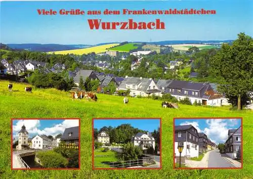 Ansichtskarte, Wurzbach Thür., vier Abb., 2002