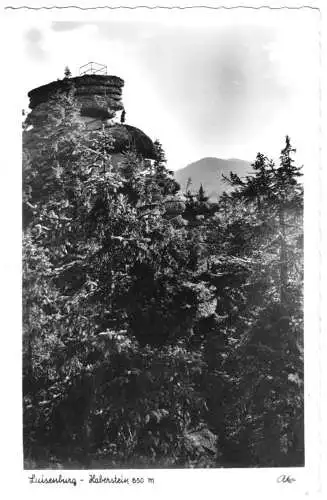 Ansichtskarte, Fichtelgebirge, Blick zum Haberstein mit Kösseine, um 1947