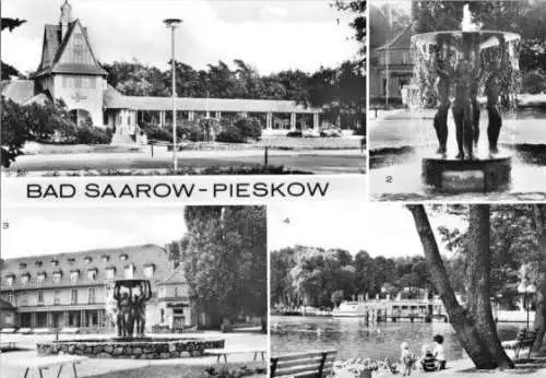 Ansichtskarte, Bad Saarow-Pieskow, vier Abb., 1978