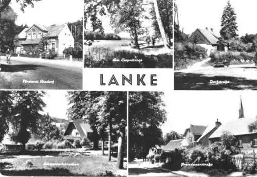 Ansichtskarte, Lanke Kr. Bernau, fünf Abb., 1985