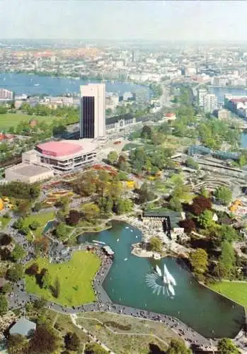 AK, Hamburg, Blick vom Fernsehturm auf das Congress Centrum, um 1970