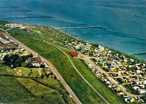 AK, Nordseebad Burhave Kr. Westermarsch, Luftbildansicht, 1974