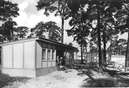 AK, Seebad Ahlbeck auf Usedom, FDGB-Urlauberdorf, Bungalows, 1968