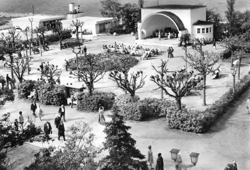 AK, Ostseebad Zinnowitz auf Usedom, Strandpromenade mit Konzertpavillion, 1976