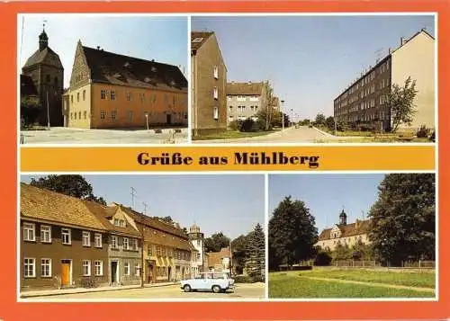 AK, Mühlberg Elbe, Kr. Bad Liebenwerda, vier Abb., 1986