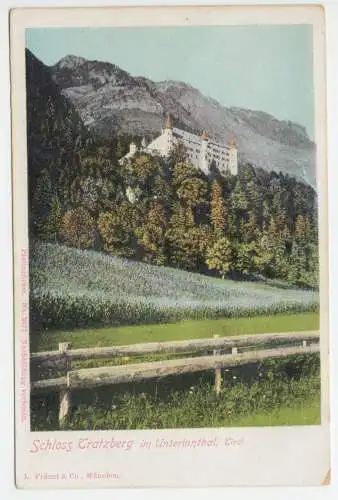 AK,  Stranz Tirol, Schloß Tratzberg im Unterinntal, um 1905