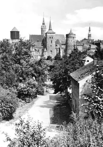 AK, Bautzen, Teilansicht, Blick vom Scharfenweg, 1972