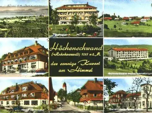 AK, Höchenschwand, 8 Abb., ca. 1968, Vers. 1