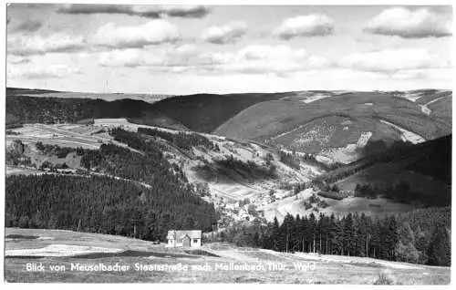 AK, Mellenbach Thür. Wald, Blick von der Meuselbacher Staatsstr., 1960