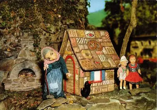 AK, Simonswald Schwarzw., Pension Märchengarten, Hänsel und Gretel, um 1975