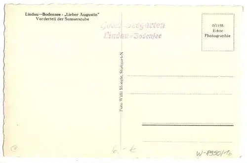 AK, Lindau Bodensee, Gastst. "Lieber Augustin", Sommerstube, um 1936