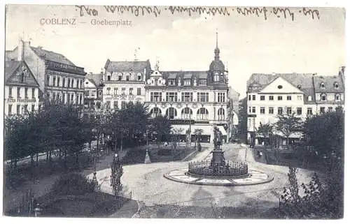 AK, Koblenz, Goebenplatz, Geschäftshäuser, 1909