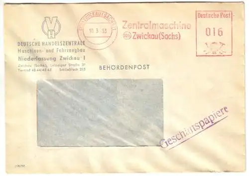 AFS, Zentralmaschine, (10b) Zwickau (Sachs), o (10b) Zwickau (Sachs) 1, 10.3.53