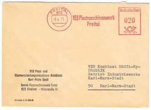 AFS, VEB Plastmaschinenbau Freital, o Freital, 821, 6.4.73