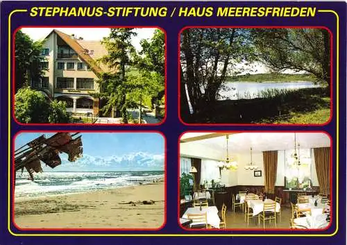 AK, Seebad Heringsdorf auf Usedom, Haus "Meeresfrieden", vier Abb., 1991