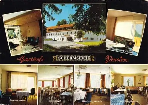 AK, Schermshöhe Post Plech, Gasthof Schermshöhe mit Hotel Berghof, sieben Abb.