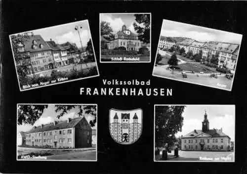 AK, Bad Frankenhausen, fünf Abb., Wappen, 1966