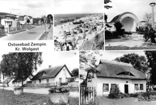 AK, Ostseebad Zempin Usedom, fünf Abb., 1983