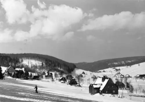 AK, Rehefeld Erzgeb., Kr. Dippoldiswalde, winterl. Teilansicht, 1964