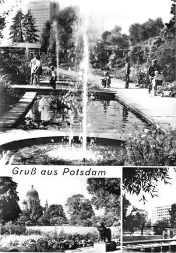 Ansichtskarte, Potsdam, Freundschaftsinsel, drei Abb., 1977