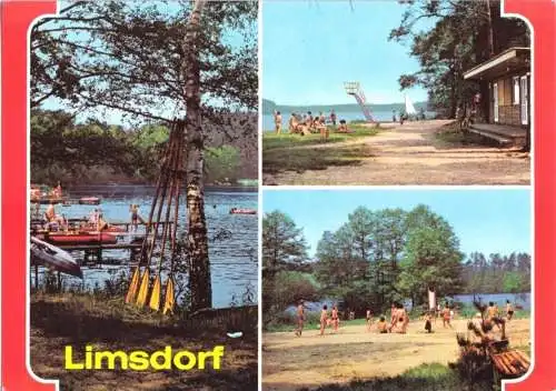 AK, Limsdorf Kr. Beeskow, Am Springsee, drei Abb., gestaltet, 1981