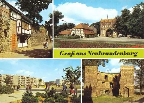 AK, Neubrandenburg, vier Abb., 1990