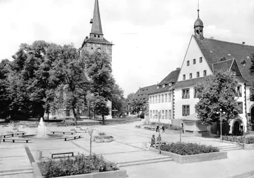 AK, Sömmerda, Markt mit Rathaus und Kirche, 1976