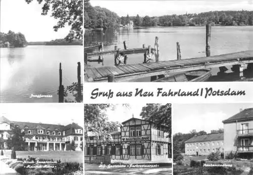 Ansichtskarte, Neu Fahrland bei Potsdam, fünf Abb., 1978