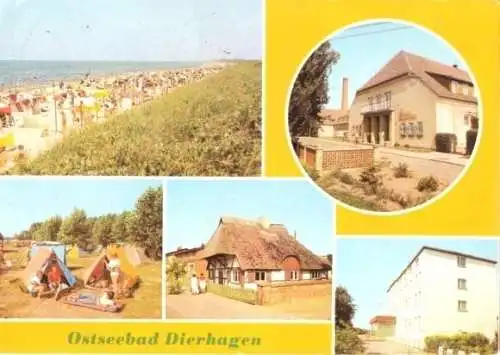 Ansichtskarte, Dierhagen, 5 Abb, u.a. FDGB-Heim "E.M. Arndt", 1986