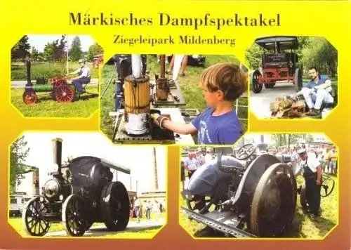 Ansichtskarte, Mildenberg, Dampfspektakel im Ziegeleipark, um 1998