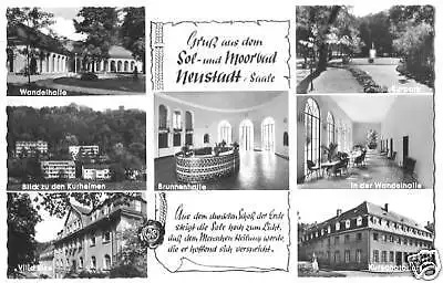 Ansichtskarte, Bad Neustadt a.d. Saale, sieben Abb., Moorbad, 1962