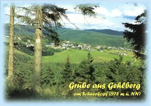 AK, Gehlberg am Schneekopf Thür. Wald, Gesamtansicht, um 1995