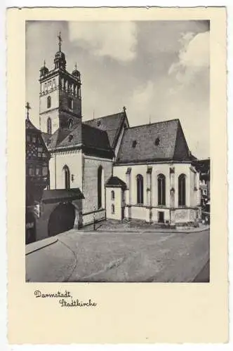 AK, Darmstadt, Stadtkirche, 1936