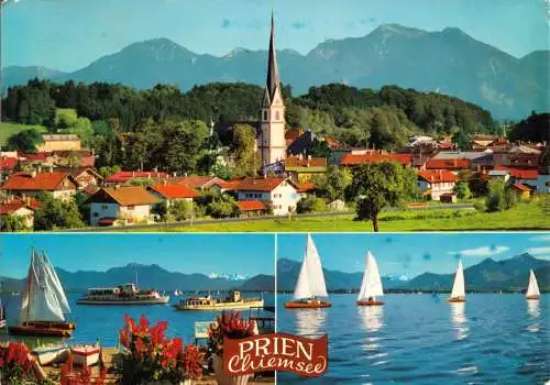 AK, Prien am Chiemsee, drei Abb., 1971