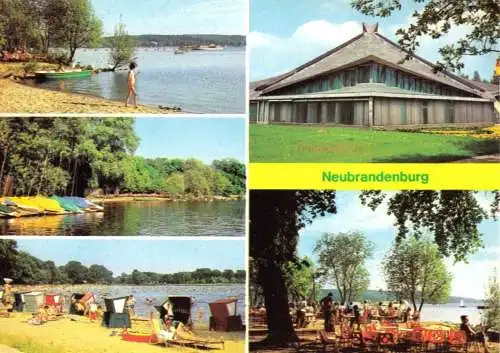 AK, Neubrandenburg, fünf Abb., u.a. HOG "Badehaus", 1980