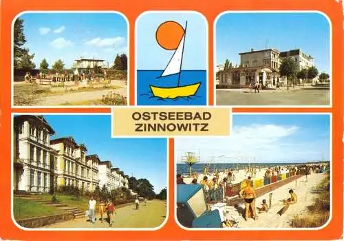 AK, Ostseebad Zinnowitz Usedom, fünf Abb., 1990