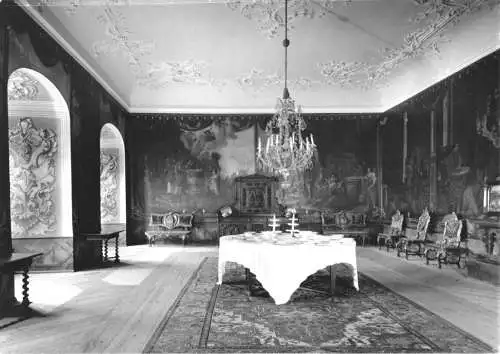 AK, Burgk, Schloß Burgk, Speisesaal, 1977