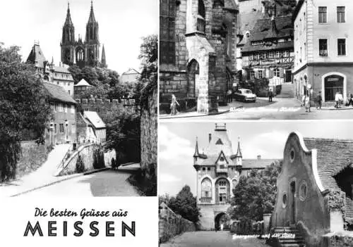 Ansichtskarte, Meissen, drei Abb., 1969