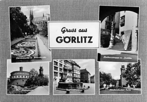 AK, Görlitz, fünf Abb., gestaltet, 1965