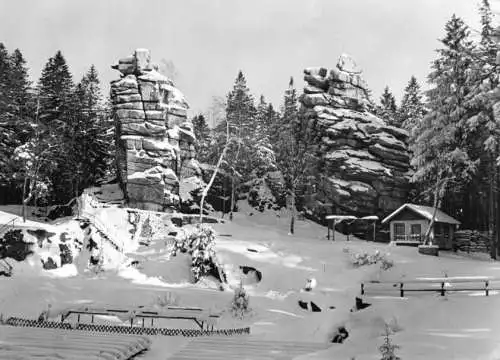 AK, Ehrenfriedersdorf Erzgeb., Greifensteine, Winteransicht, 1972