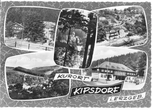 AK, Kurort Kipsdorf Erzgeb., fünf Abb., gestaltet, 1961