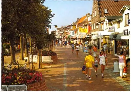 AK, Nordseeheilbad Büsum, Alleestr., belebt, um 1980