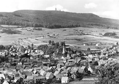 AK, Brotterode Thür. Wald, Teilansicht mit Blick zum Inselsberg, 1971