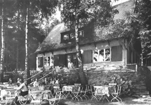 AK, Bad Elster, Waldcafé Bärenloh, belebt, 1984