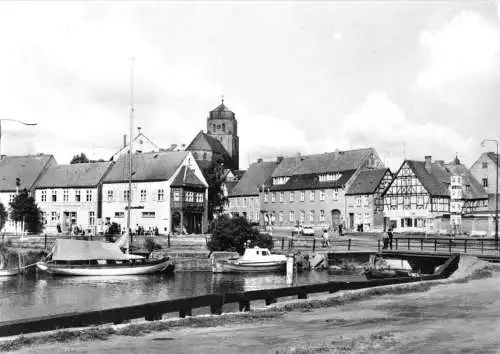 AK, Wolgast, Partie am Hafen, 1980