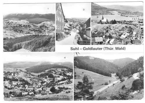 AK, Suhl - Goldlauter Thür. Wald, fünf Abb., 1980