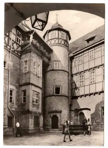 AK, Schleusingen Thür. Wald, Schloß Bertholdsburg, Schloßhof, 1973