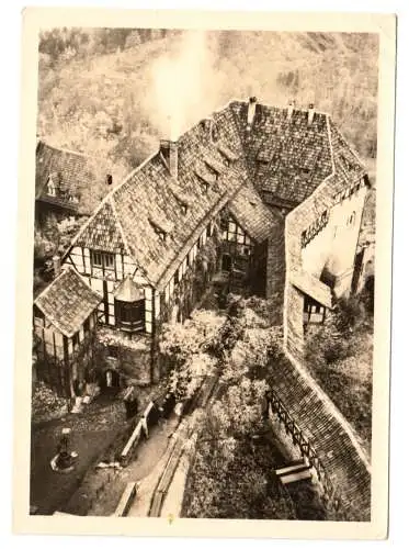 AK, Eisenach, Blick in den Innenhof der Wartburg, 1954