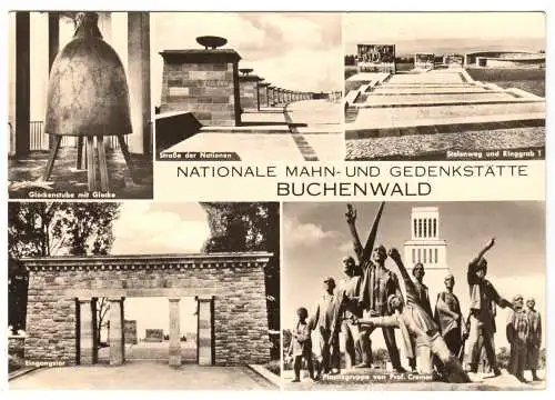 AK, Weimar, Gedenkstätte Buchenwald, fünf Abb., 1967