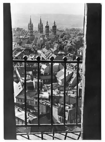 AK, Naumburg Saale, Blick vom Stadtturm auf den Dom, 1977